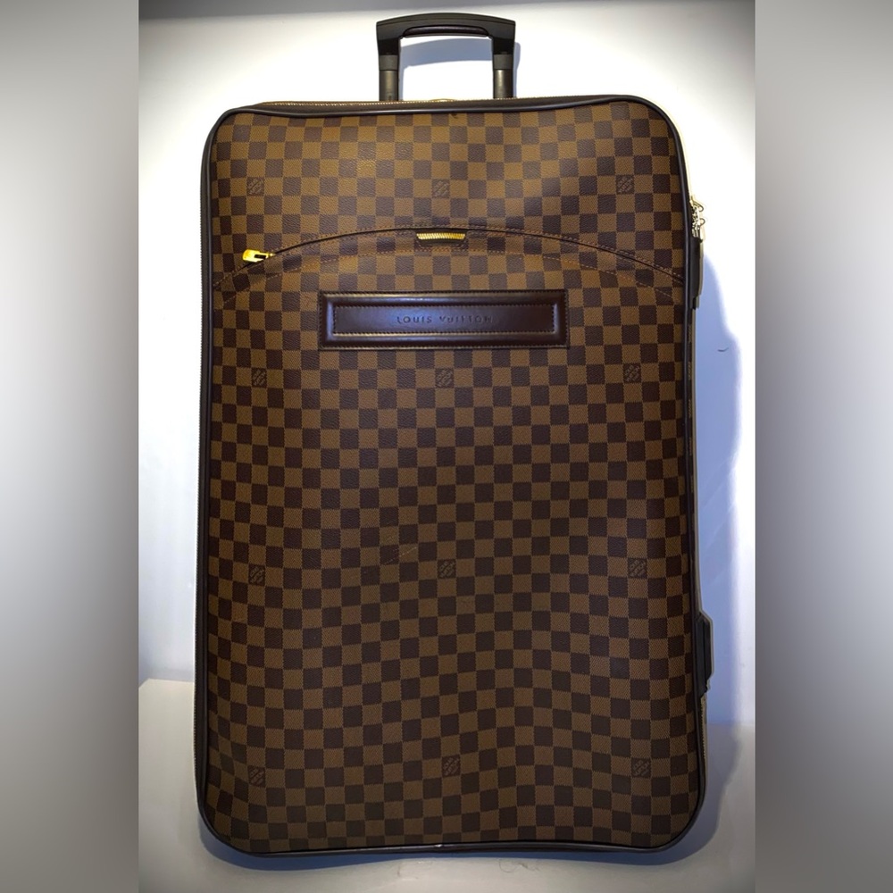 Louis Vuitton Large Brown Checkered Travel Luggage Suitcase